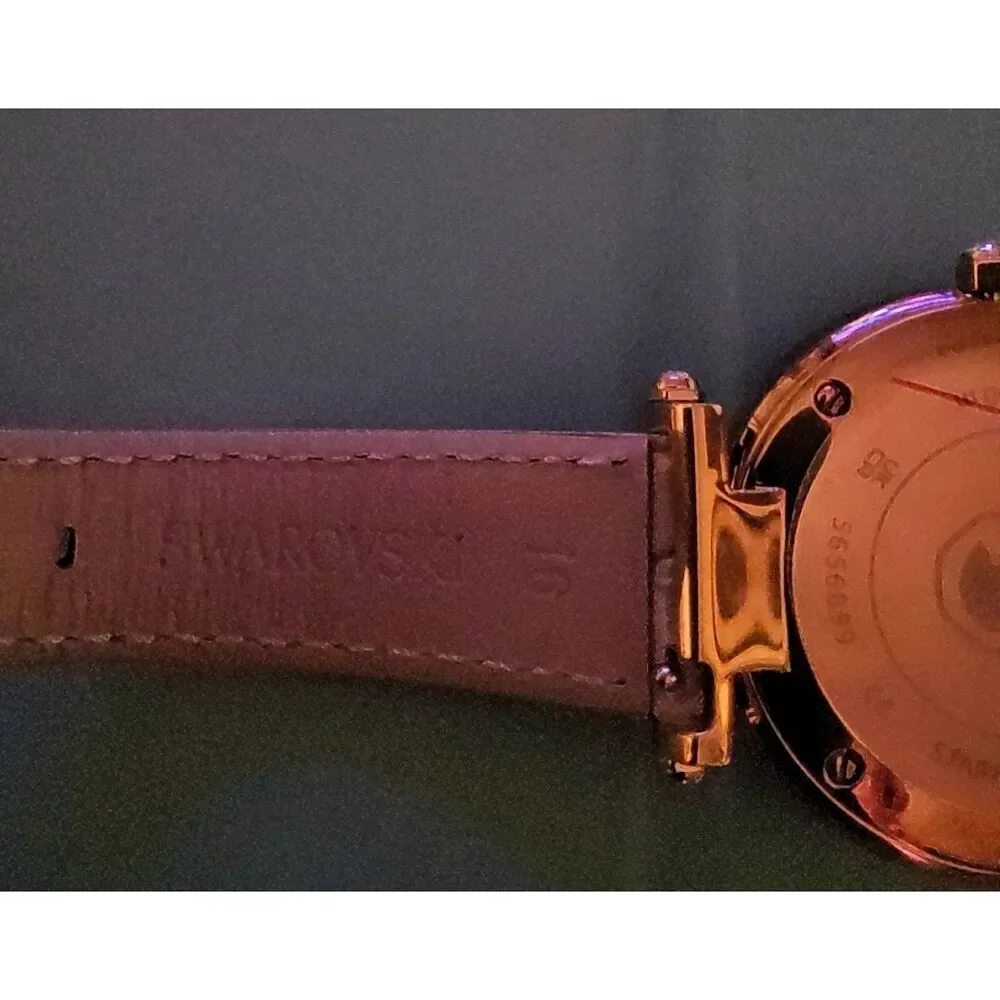 SWAROVSKI Women's Crystalline Wonder Watch~Swiss Made~Beige Strap/Rose Gold